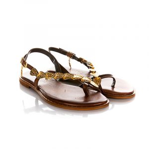 SANDALIAS PIEL CARYATIS BROWN #621605