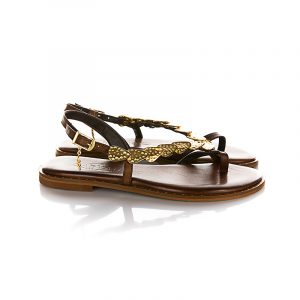 SANDALIAS PIEL CARYATIS BROWN #621605