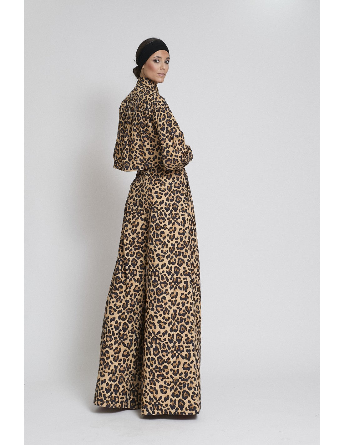 PANTALON PALAZZO LEOPARDO